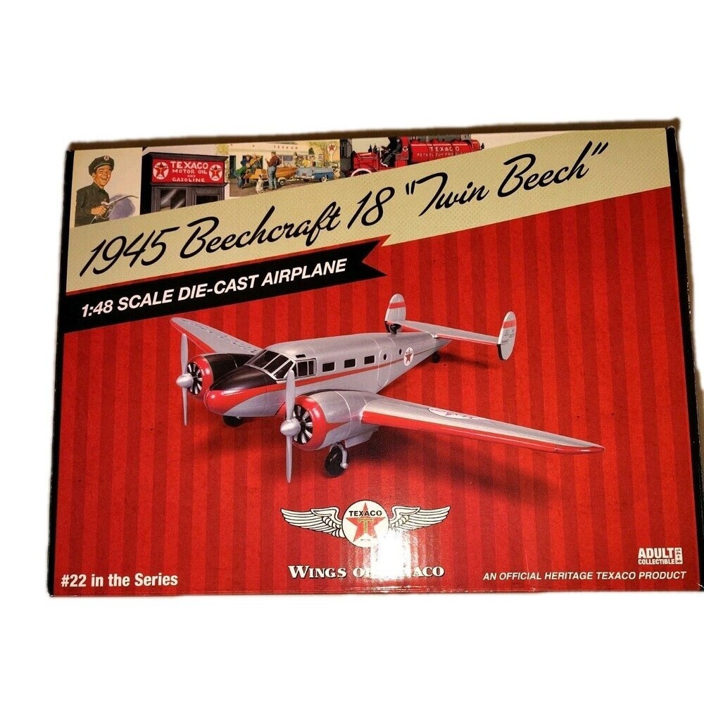 Wings of Texaco 1945 Beechcraft 18 "Twin Beech" #22 1:48 Scale Die-Cast Airplane